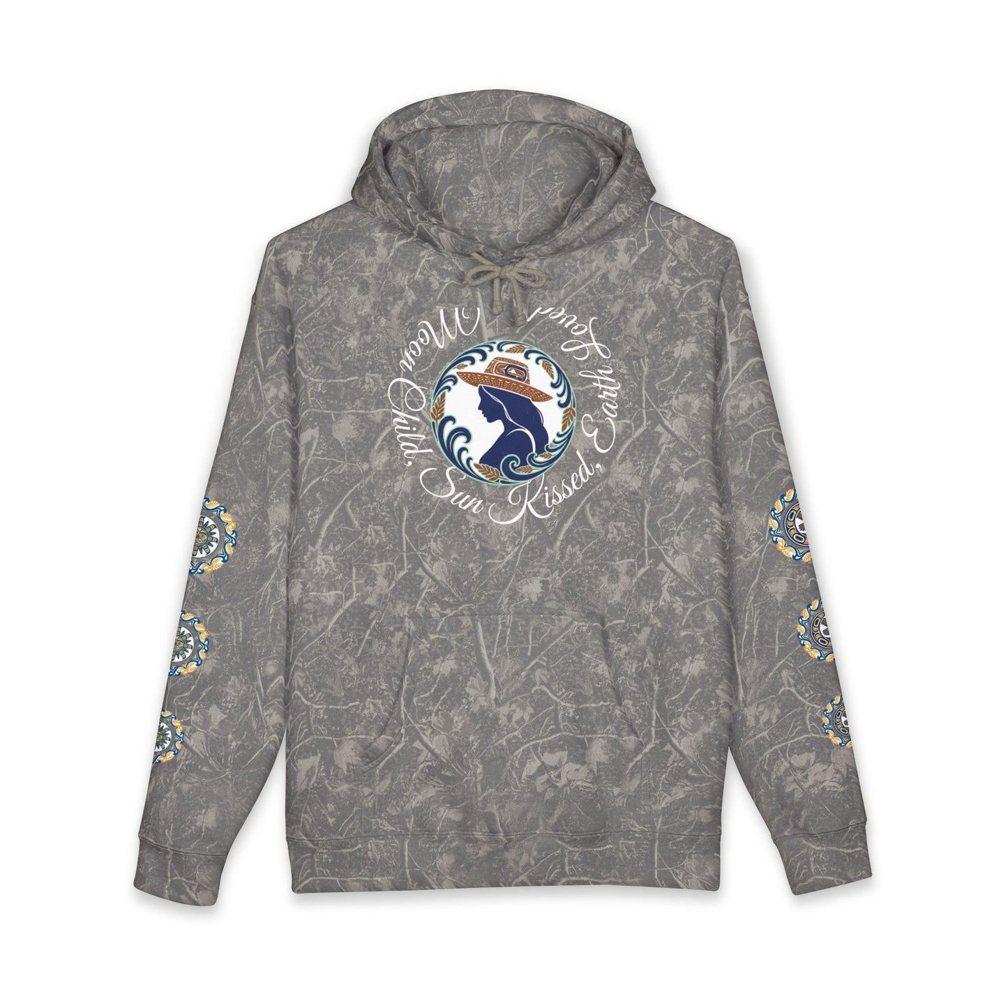 Moon Child Hoodie — Coast Salish Celestial Graphic Hooded Sweatshirt