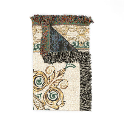 "The Raven's Regalia" Woven Blanket
