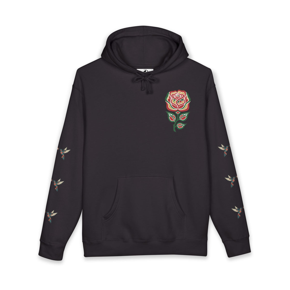 Floral Resilience Hoodie — "Not a Delicate Rose" Rose Graphic