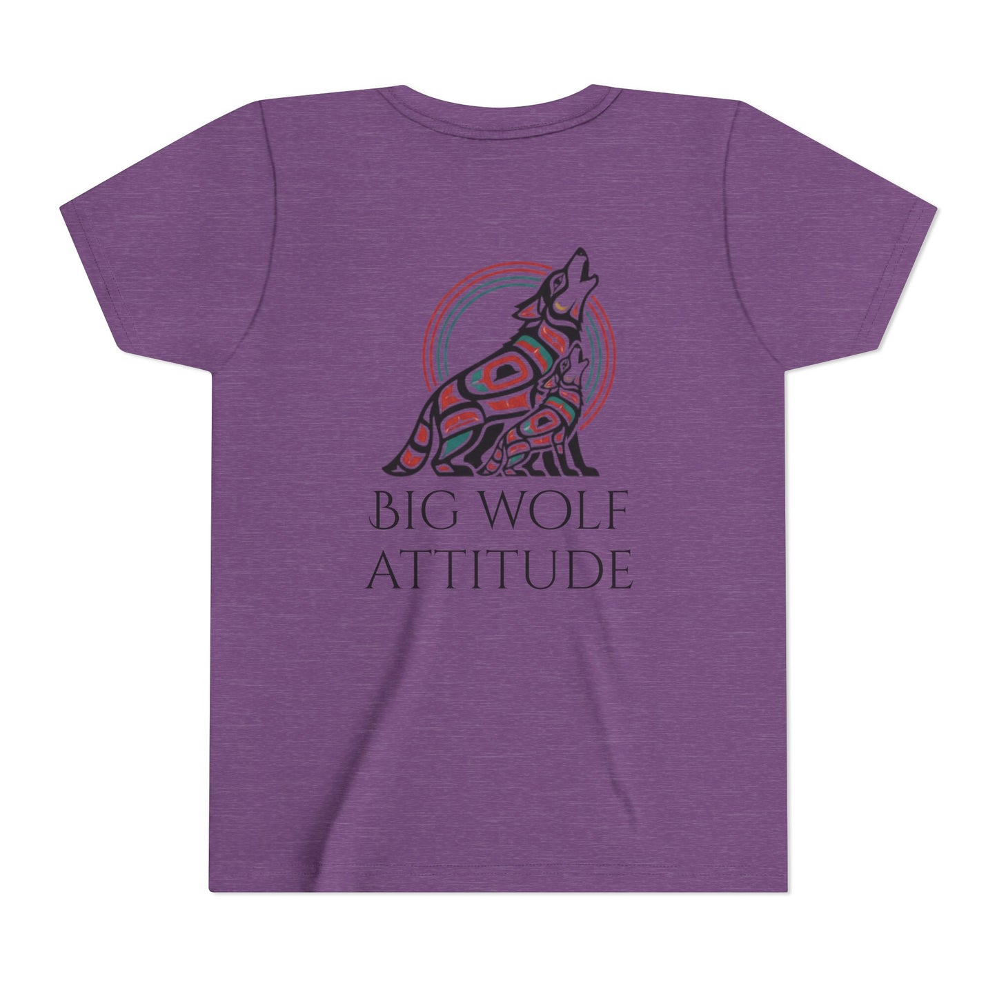 Youth Little Wolf Spirit Tee — "Little Wolf Spirit / Big Wolf Attitude" Kids Graphic T-Shirt