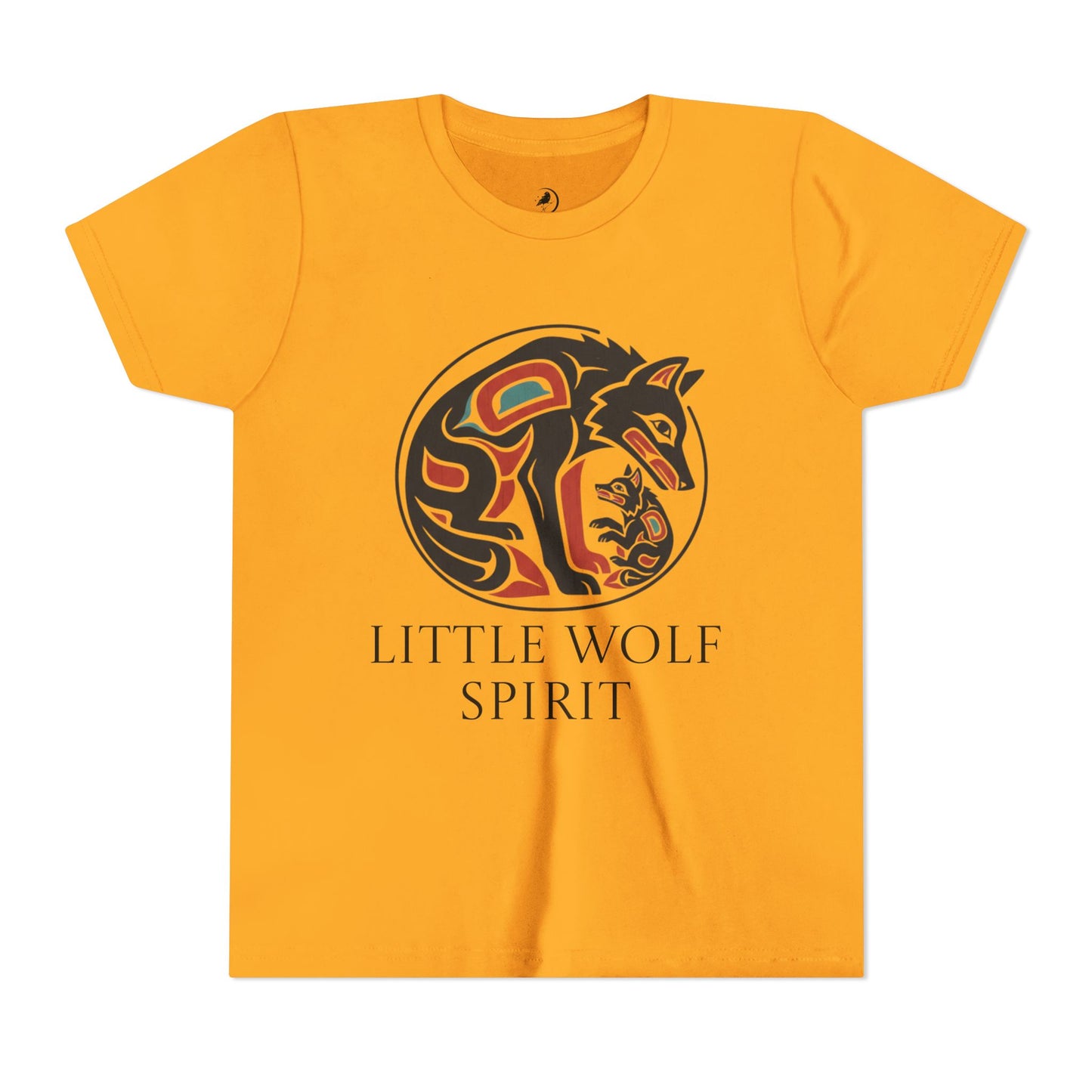 Youth Little Wolf Spirit Tee — "Little Wolf Spirit / Big Wolf Attitude" Kids Graphic T-Shirt
