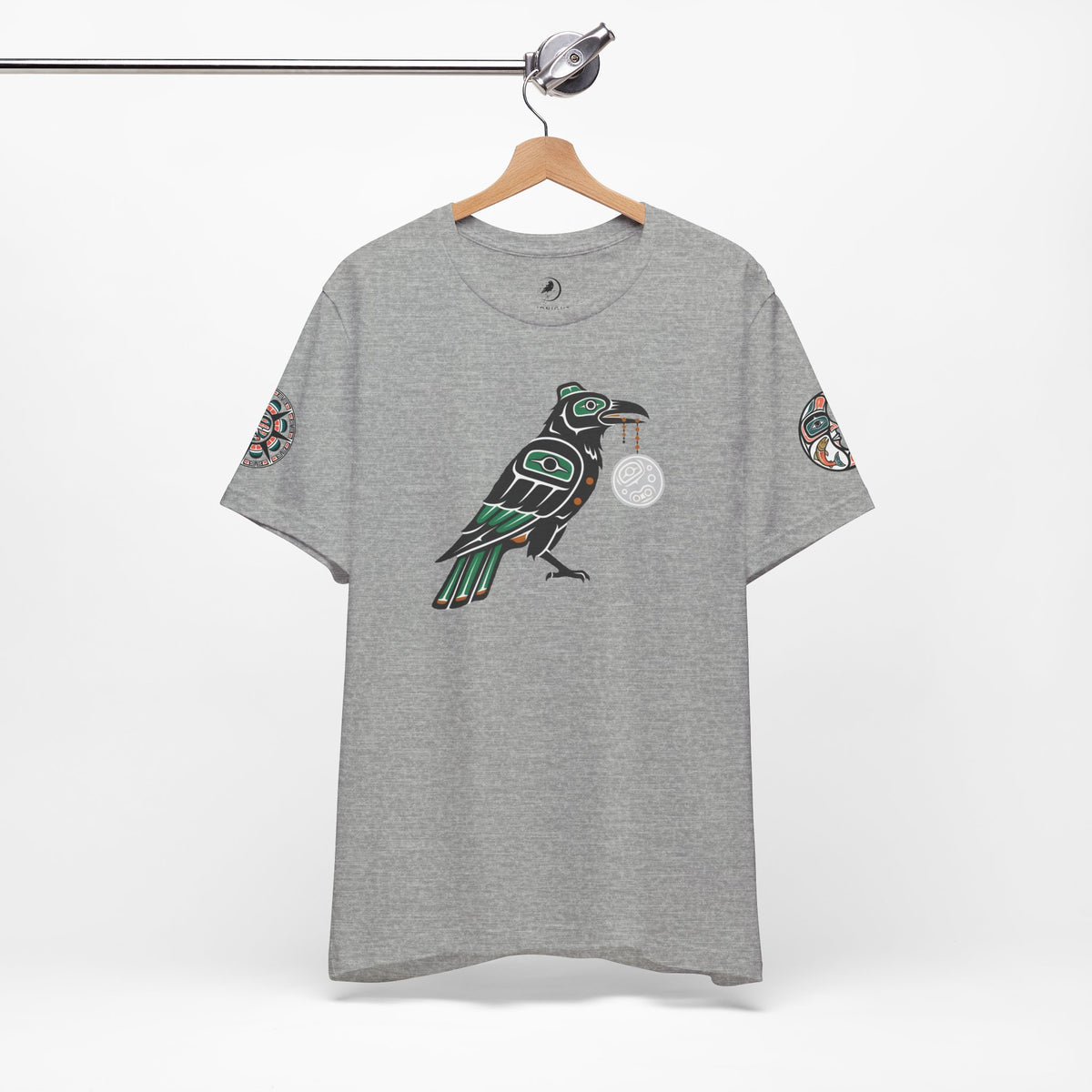 Raven Totem Graphic Tee — Northwest Tribal Bird Design