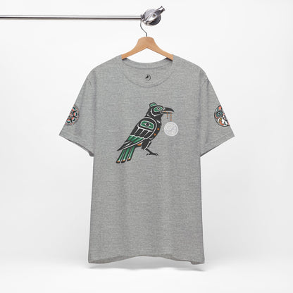 Raven Totem Graphic Tee — Northwest Tribal Bird Design