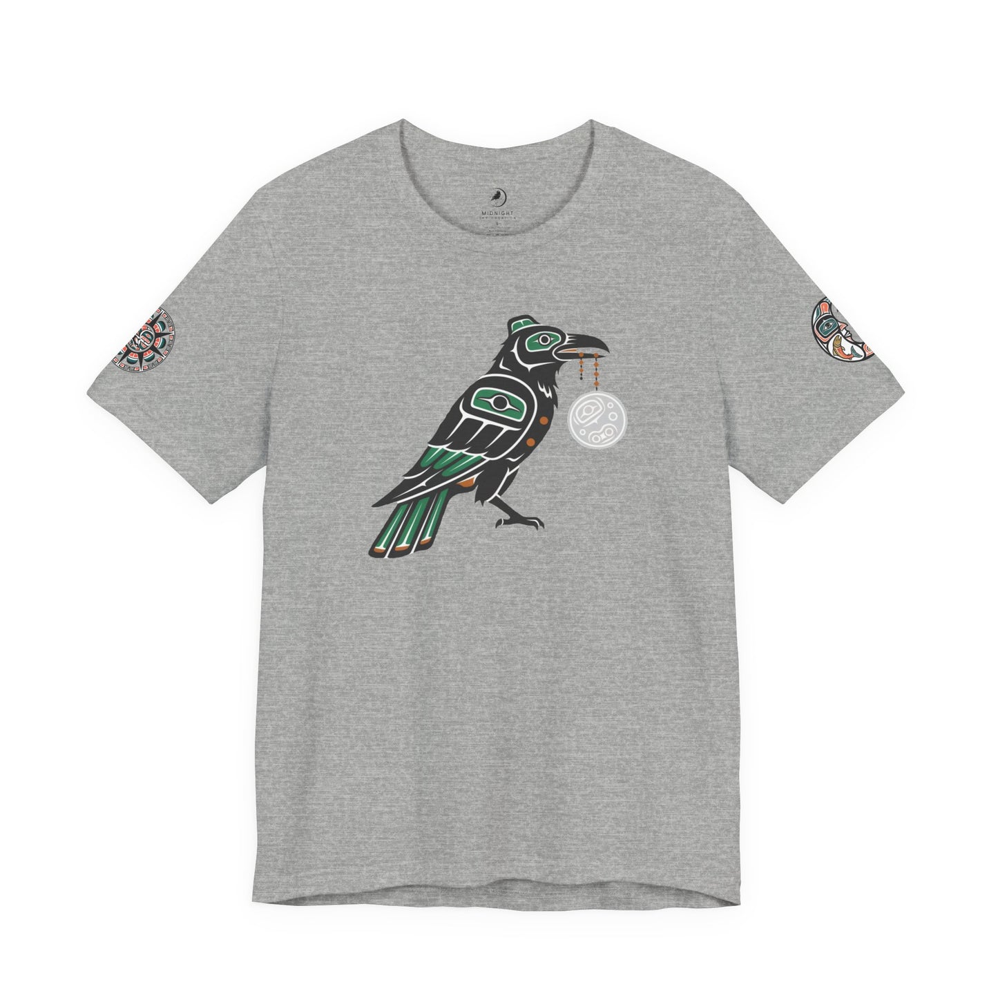 Raven Totem Graphic Tee — Northwest Tribal Bird Design