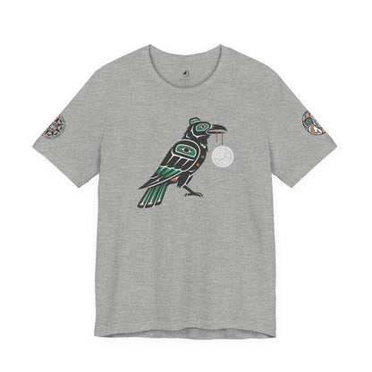 Raven Totem Graphic Tee — Northwest Tribal Bird Design