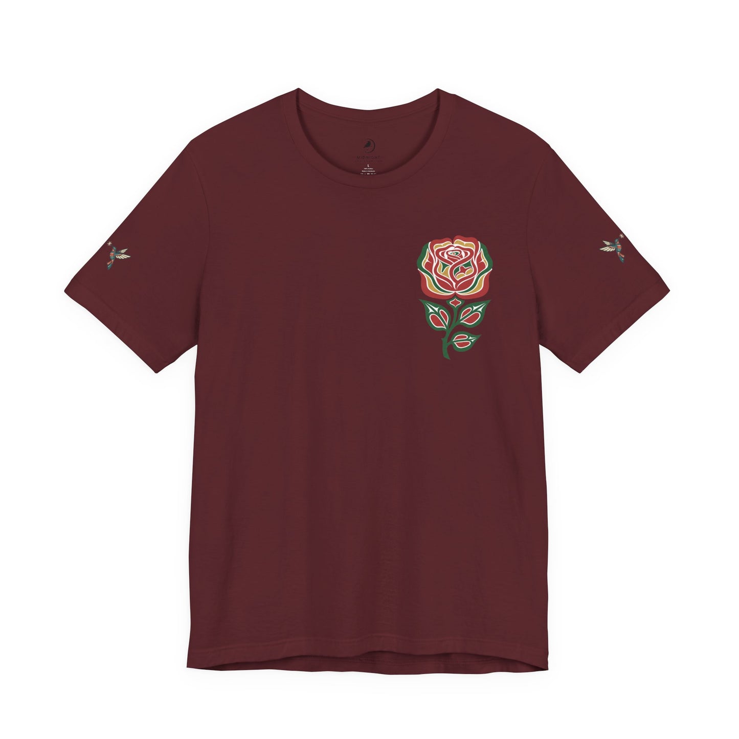 Not a Delicate Rose Tee — Born From Thorns Blooming Anyway Floral Graphic T‑Shirt