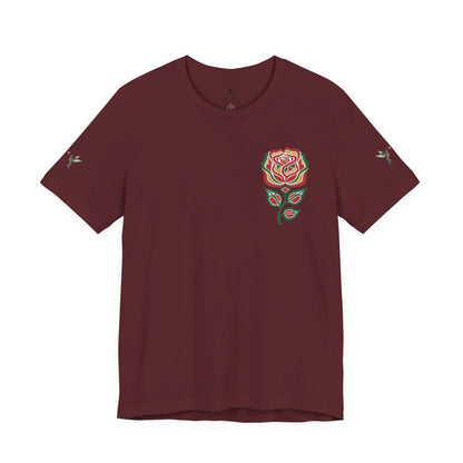 Not a Delicate Rose Tee — Born From Thorns Blooming Anyway Floral Graphic T‑Shirt
