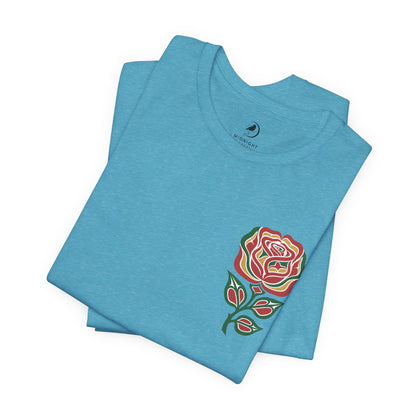 Not a Delicate Rose Tee — Born From Thorns Blooming Anyway Floral Graphic T‑Shirt