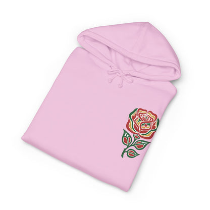 Floral Resilience Hoodie — "Not a Delicate Rose" Rose Graphic