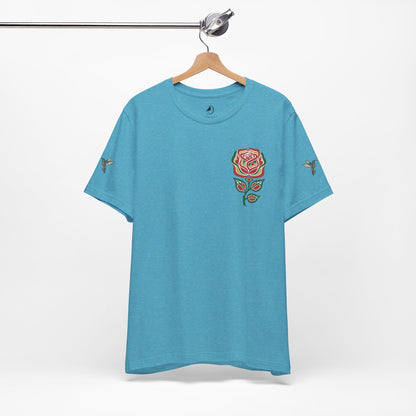 Not a Delicate Rose Tee — Born From Thorns Blooming Anyway Floral Graphic T‑Shirt