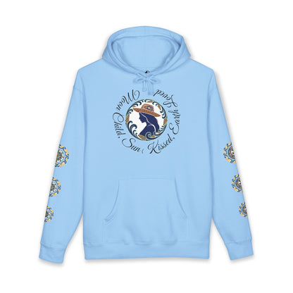 Moon Child Hoodie — Coast Salish Celestial Graphic Hooded Sweatshirt