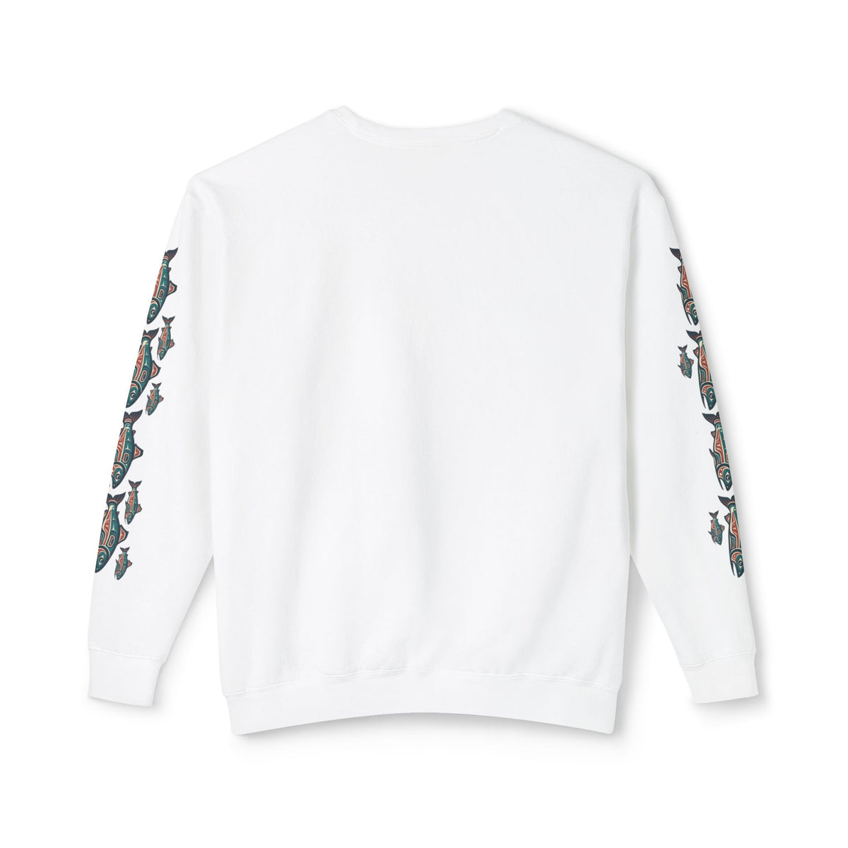 Provider Pullover Crewneck Sweatshirt — Tribal Salmon Sleeve Design