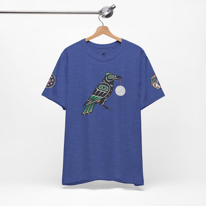 Raven Totem Graphic Tee — Northwest Tribal Bird Design