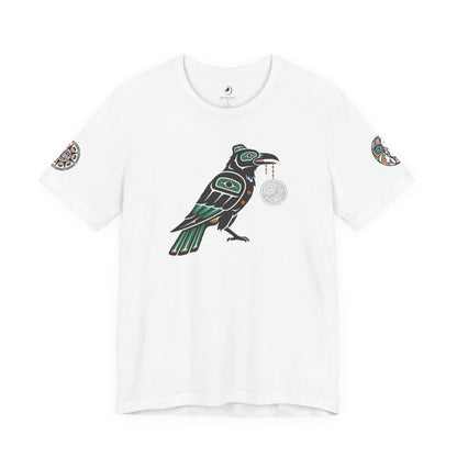 Raven Totem Graphic Tee — Northwest Tribal Bird Design