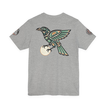 Raven Totem Graphic Tee — Northwest Tribal Bird Design