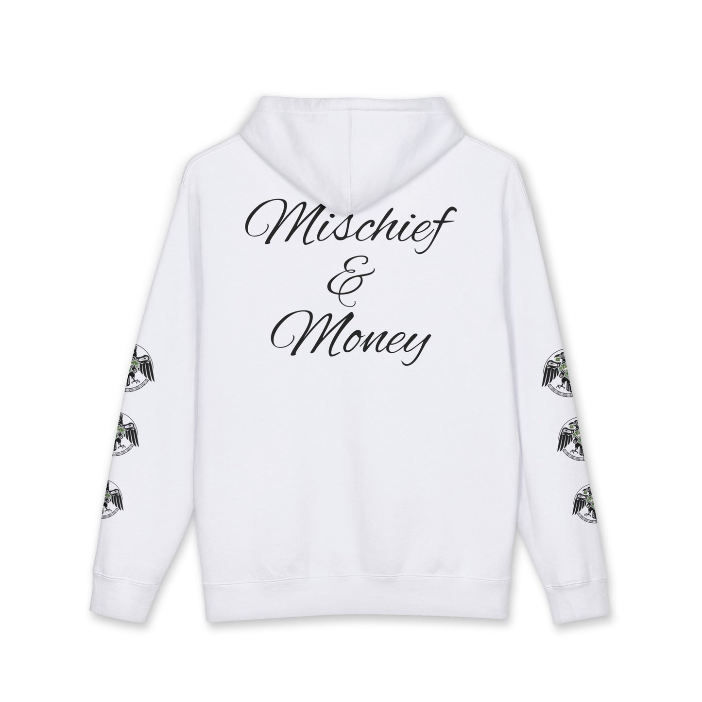Mischief & Money Hoodie — Raven Graphic Pullover