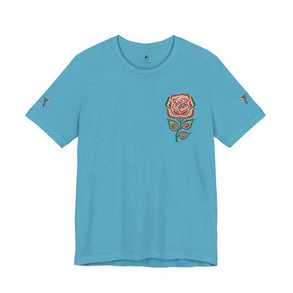 Not a Delicate Rose Tee — Born From Thorns Blooming Anyway Floral Graphic T‑Shirt