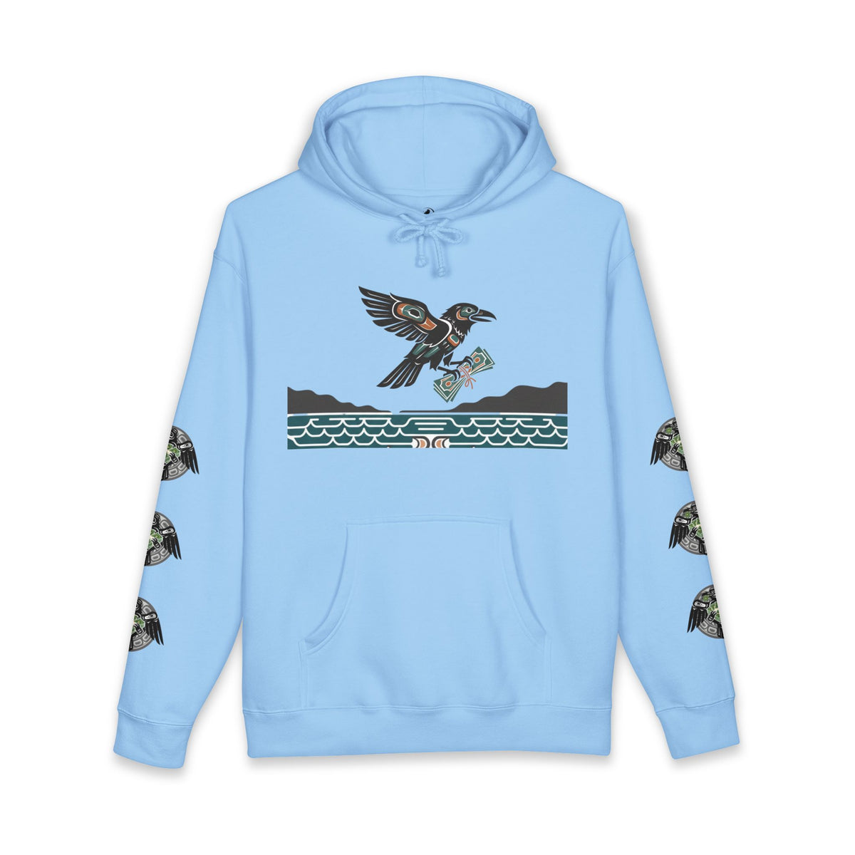 Mischief & Money Hoodie — Raven Graphic Pullover