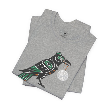 Raven Totem Graphic Tee — Northwest Tribal Bird Design