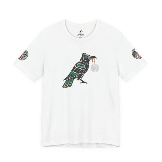 Raven Totem Graphic Tee — Northwest Tribal Bird Design