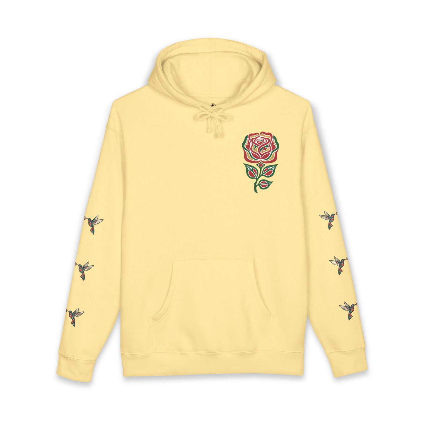 Floral Resilience Hoodie — "Not a Delicate Rose" Rose Graphic