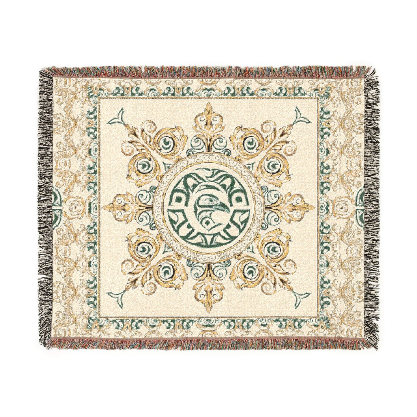 "The Raven's Regalia" Woven Blanket