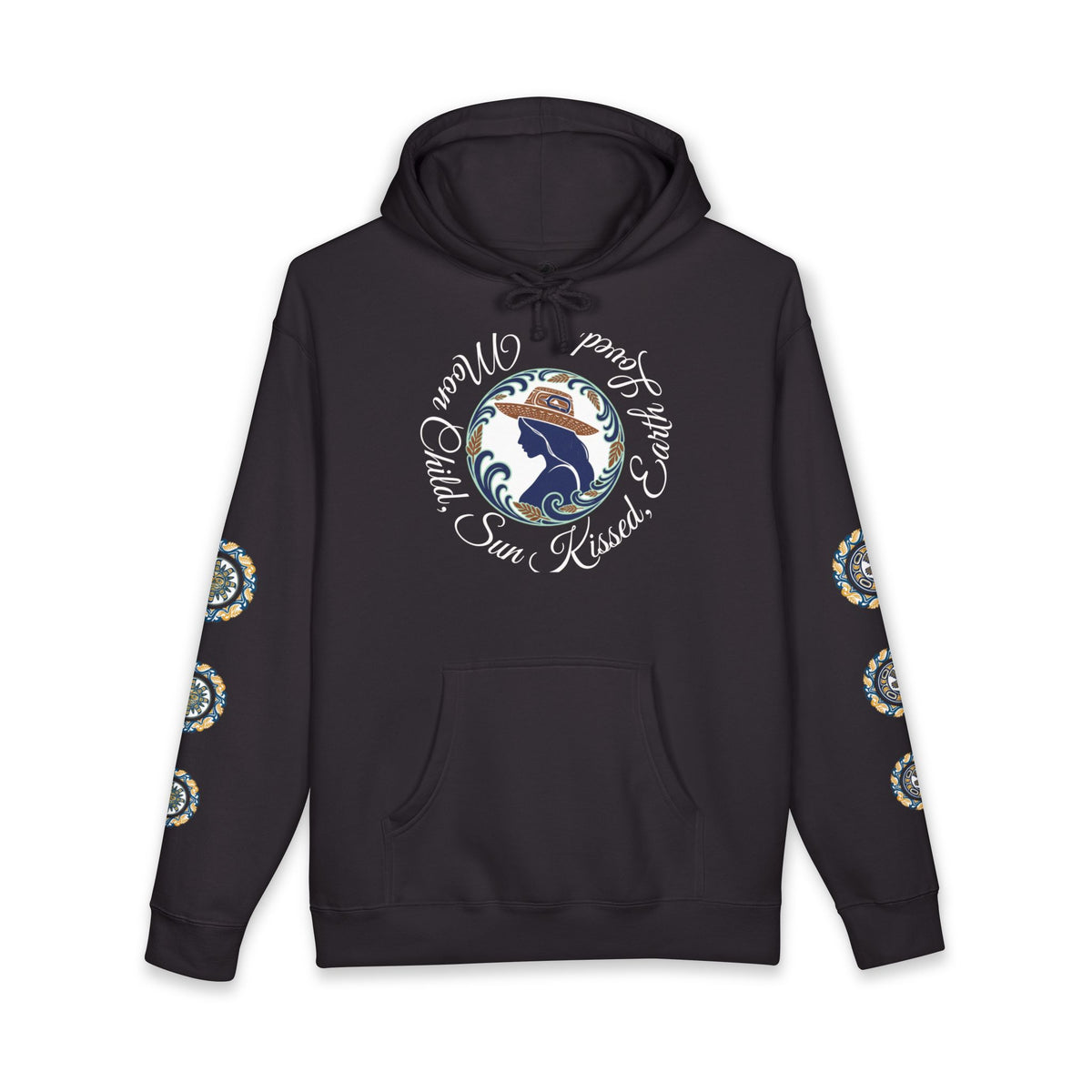 Moon Child Hoodie — Coast Salish Celestial Graphic Hooded Sweatshirt
