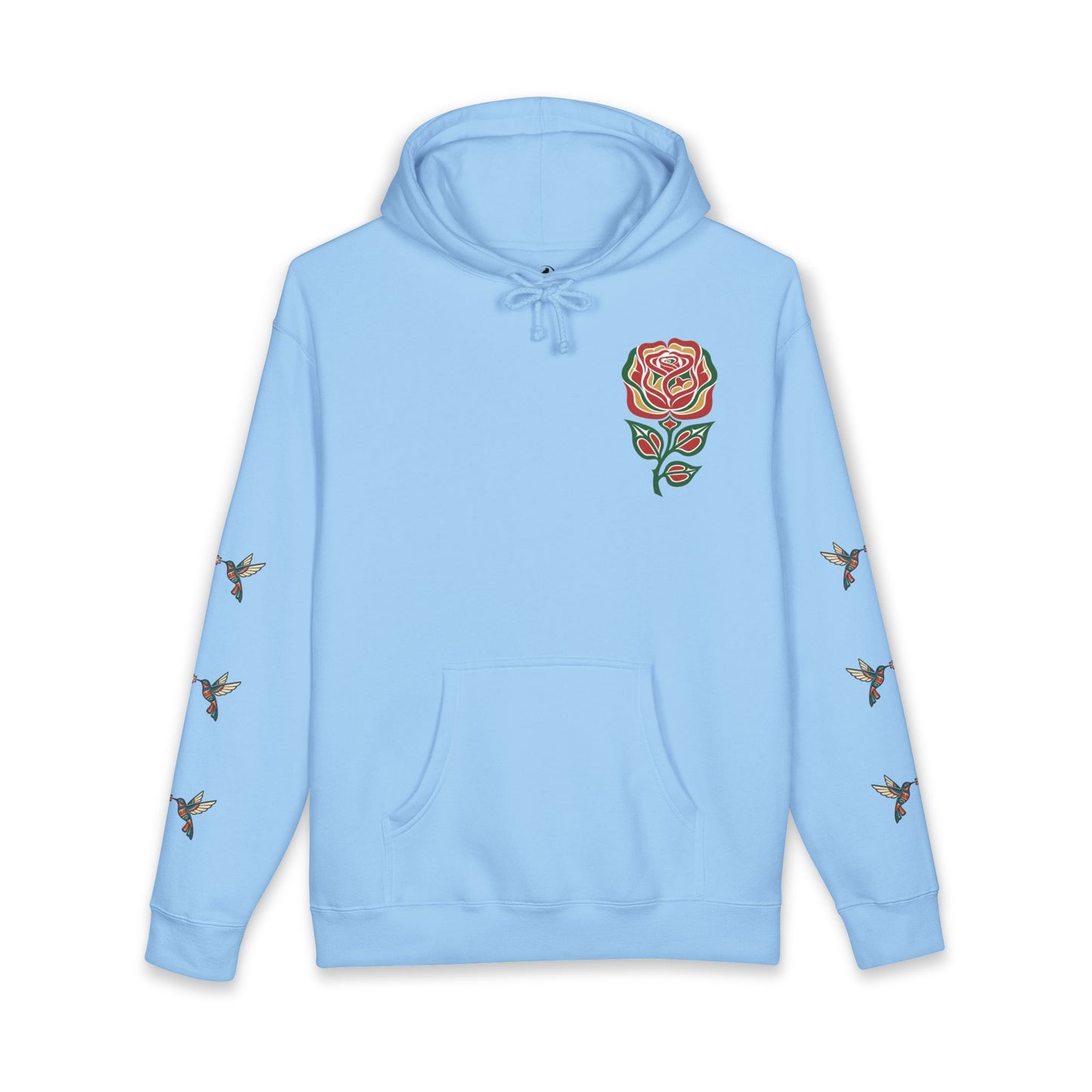 Floral Resilience Hoodie — "Not a Delicate Rose" Rose Graphic