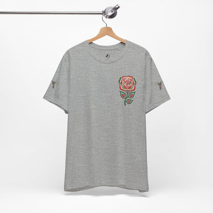 Not a Delicate Rose Tee — Born From Thorns Blooming Anyway Floral Graphic T‑Shirt