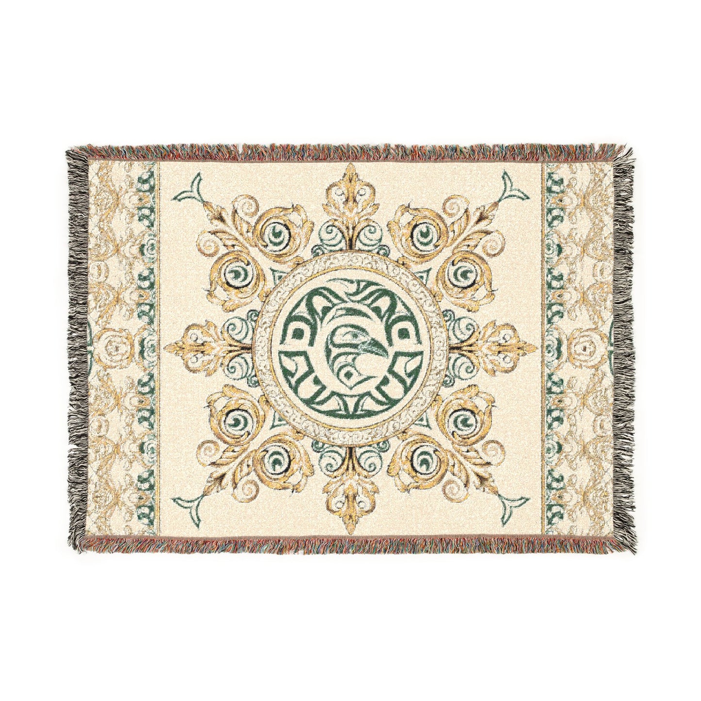 "The Raven's Regalia" Woven Blanket