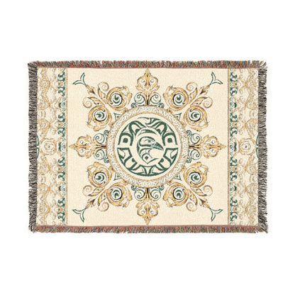 "The Raven's Regalia" Woven Blanket