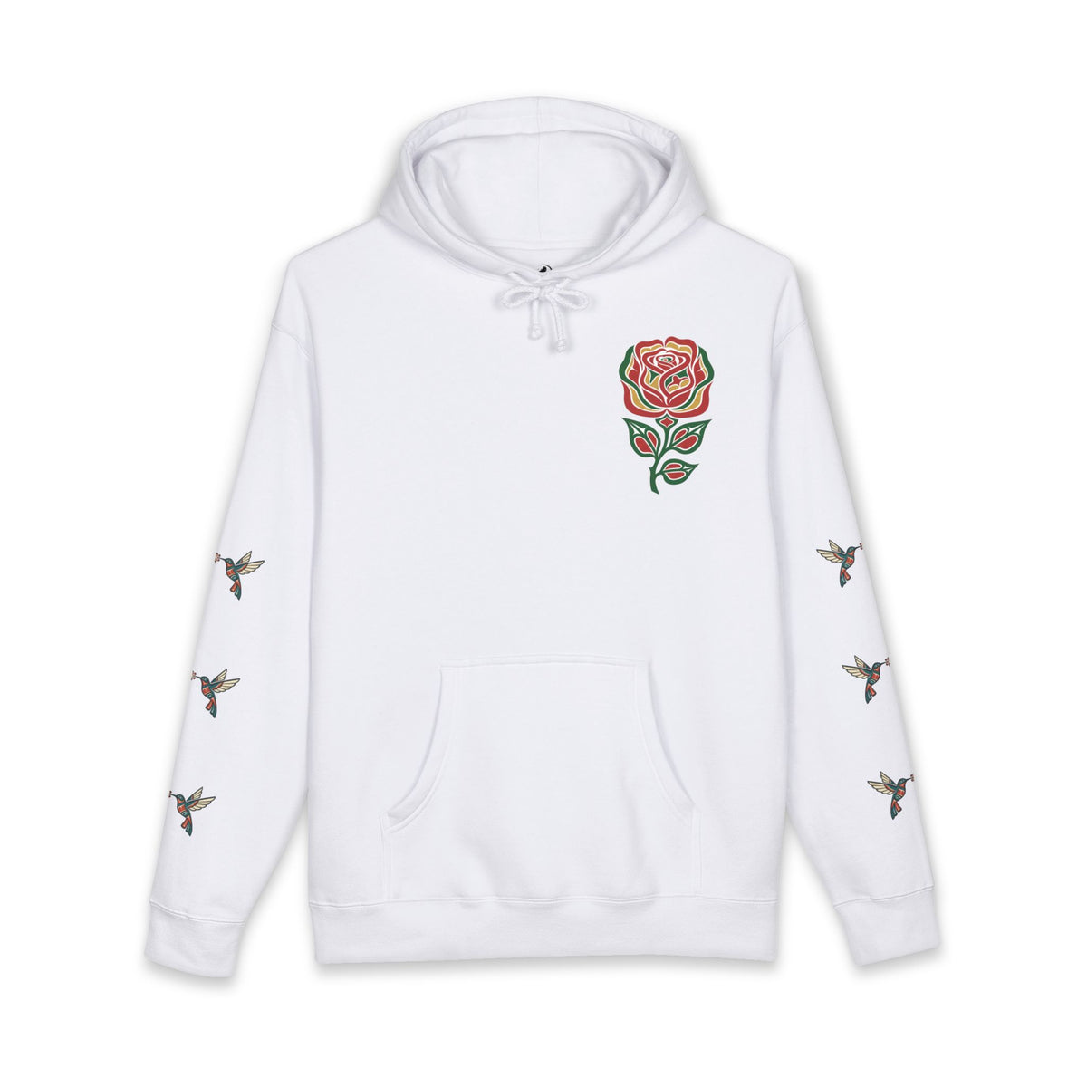 Floral Resilience Hoodie — "Not a Delicate Rose" Rose Graphic