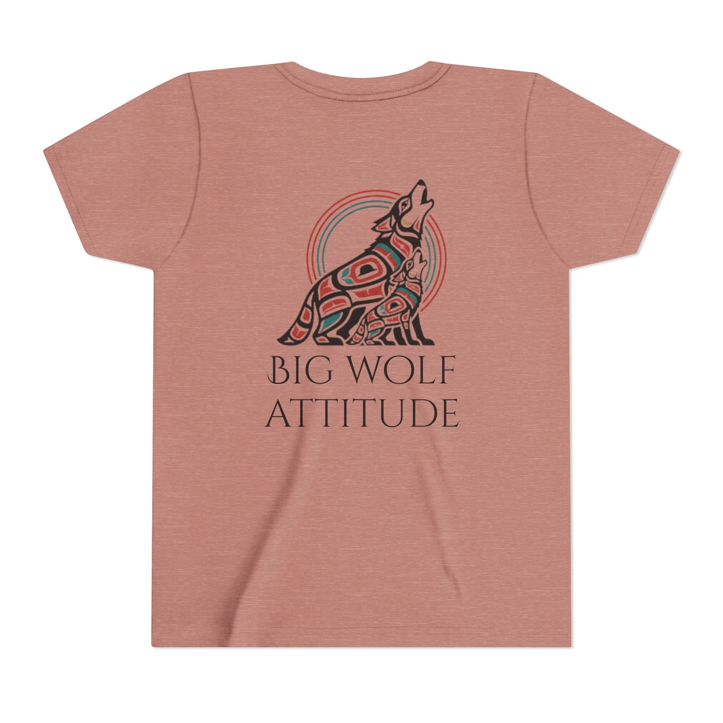 Youth Little Wolf Spirit Tee — "Little Wolf Spirit / Big Wolf Attitude" Kids Graphic T-Shirt