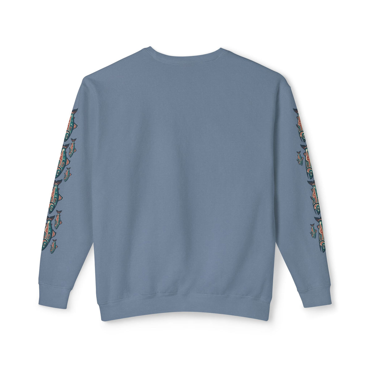 Provider Pullover Crewneck Sweatshirt — Tribal Salmon Sleeve Design