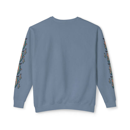 Provider Pullover Crewneck Sweatshirt — Tribal Salmon Sleeve Design