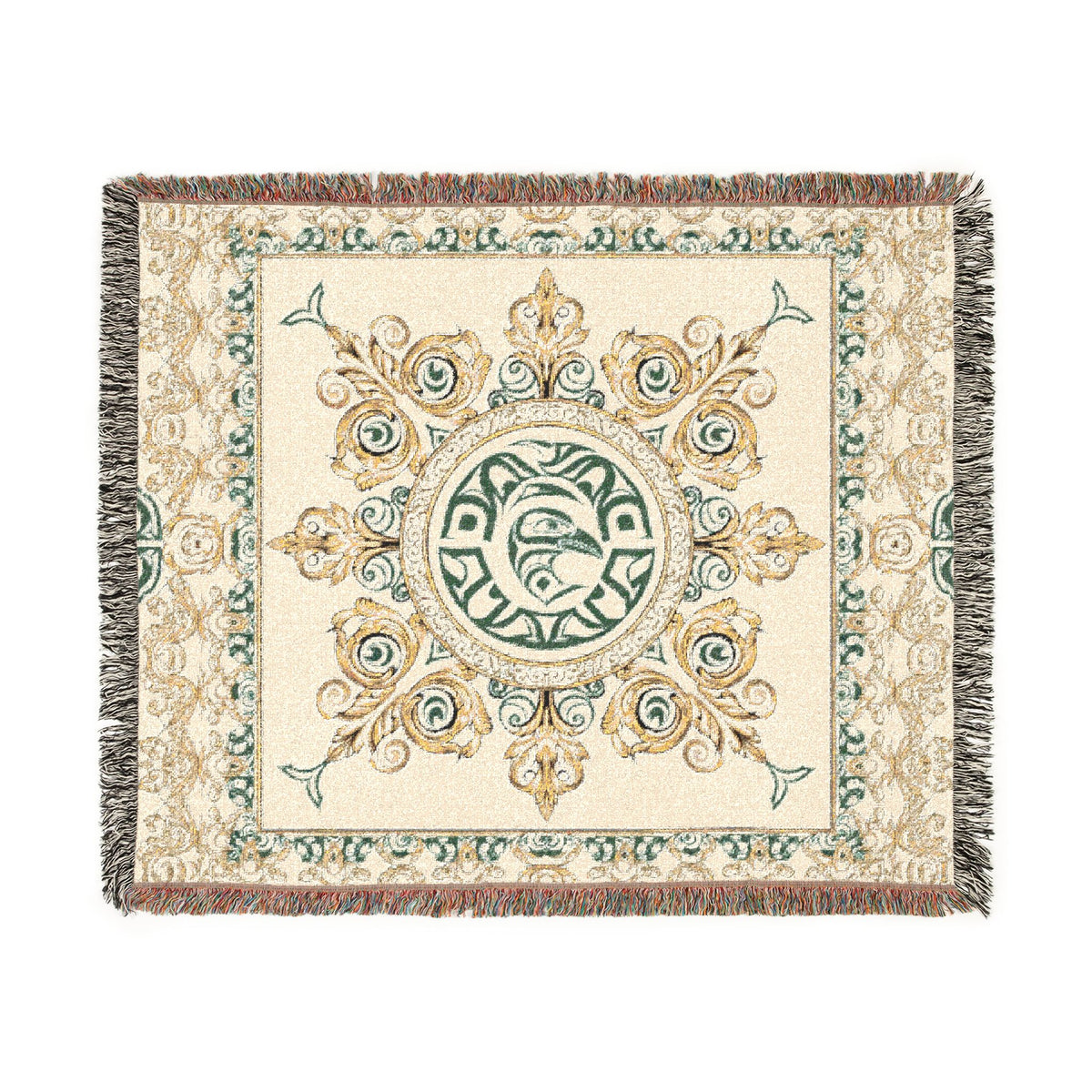 "The Raven's Regalia" Woven Blanket