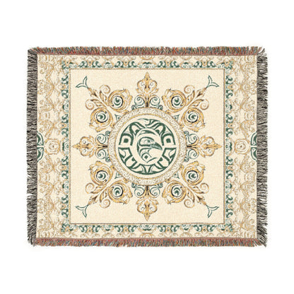 "The Raven's Regalia" Woven Blanket