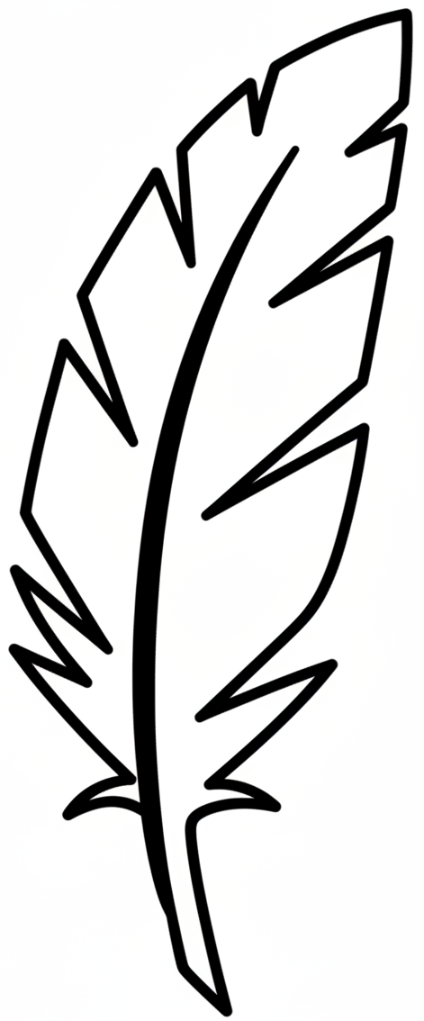 simple feather logo design 